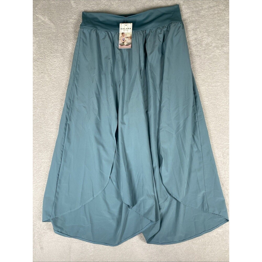 Halara Breezeful  High Waist Flowy Palazzo Pants Size XL Green New Waist Pocket